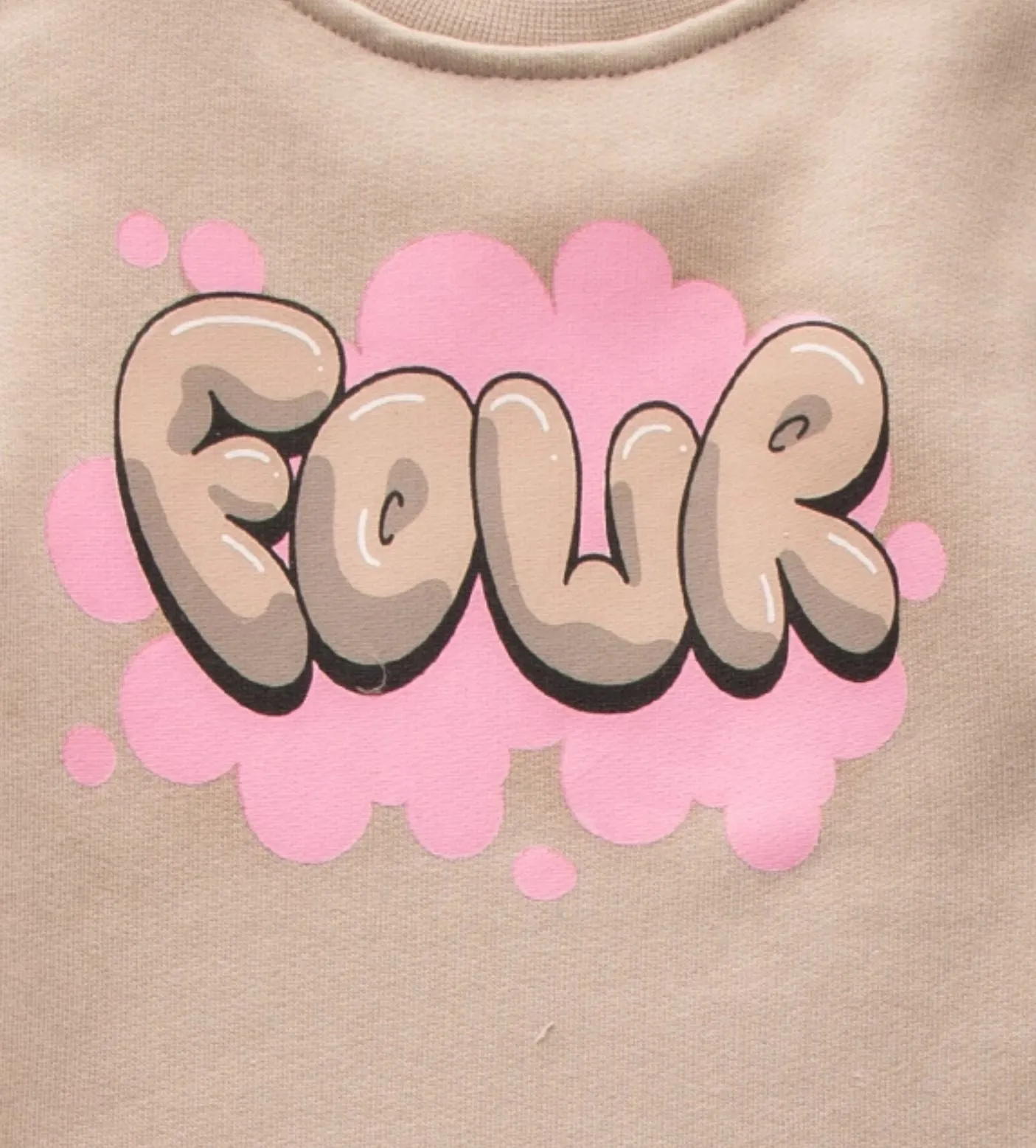 Four Baby T-shirt Balloon Vintage Khaki